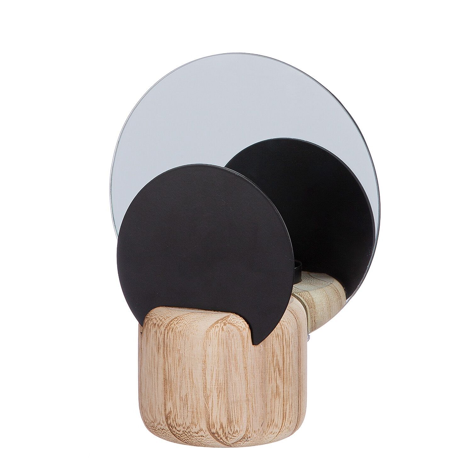 Candelero redondo Espejo redondo, H.20 centímetros