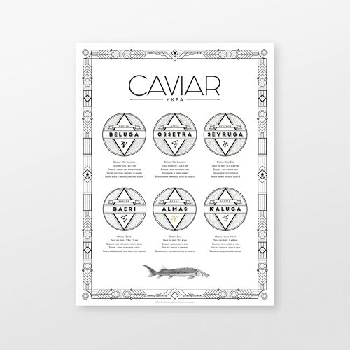 Affiche Caviar : le guide du caviar