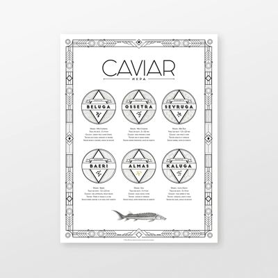 Póster Guía de caviar