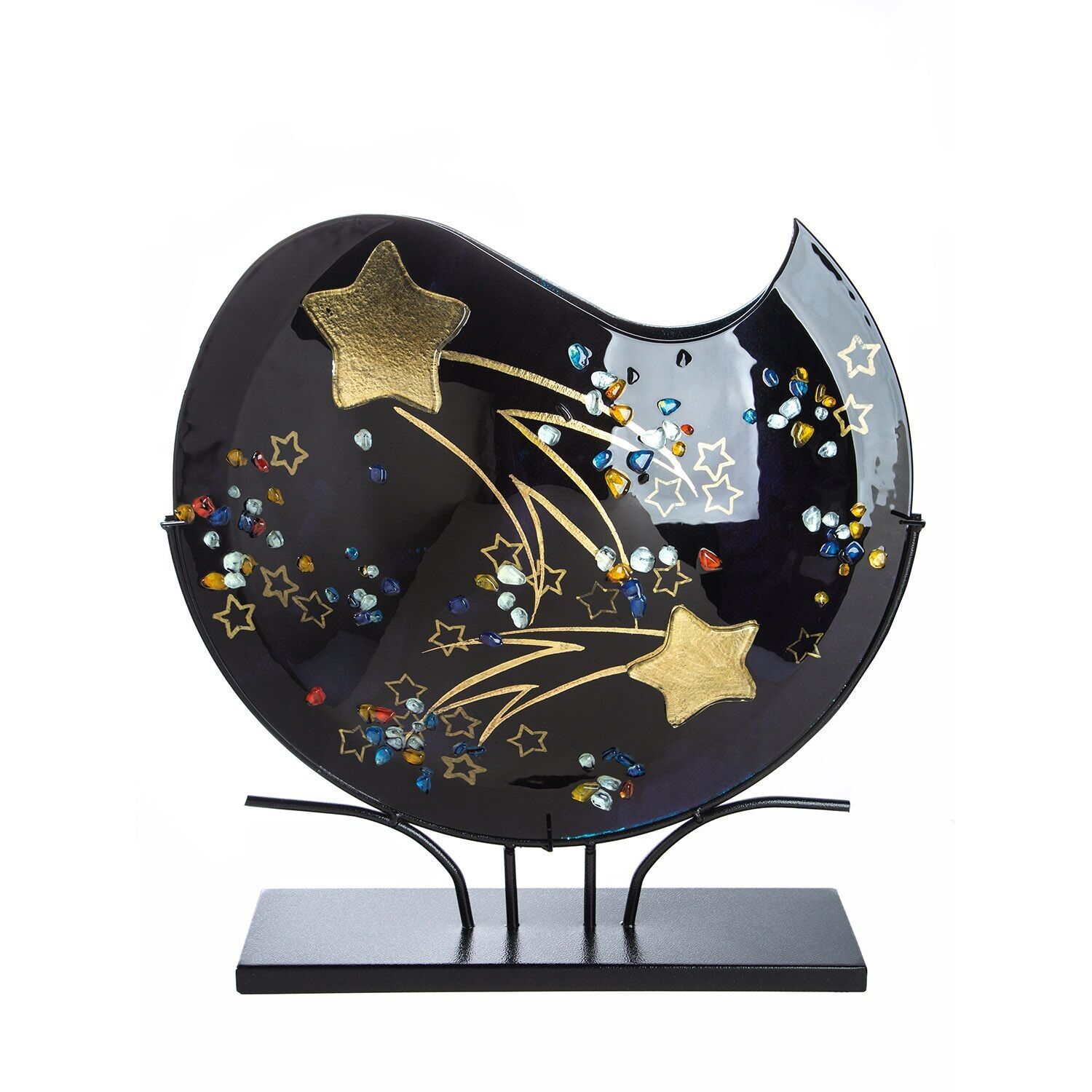 Vaso piatto; splendore rotondo di luci, H.50 cm