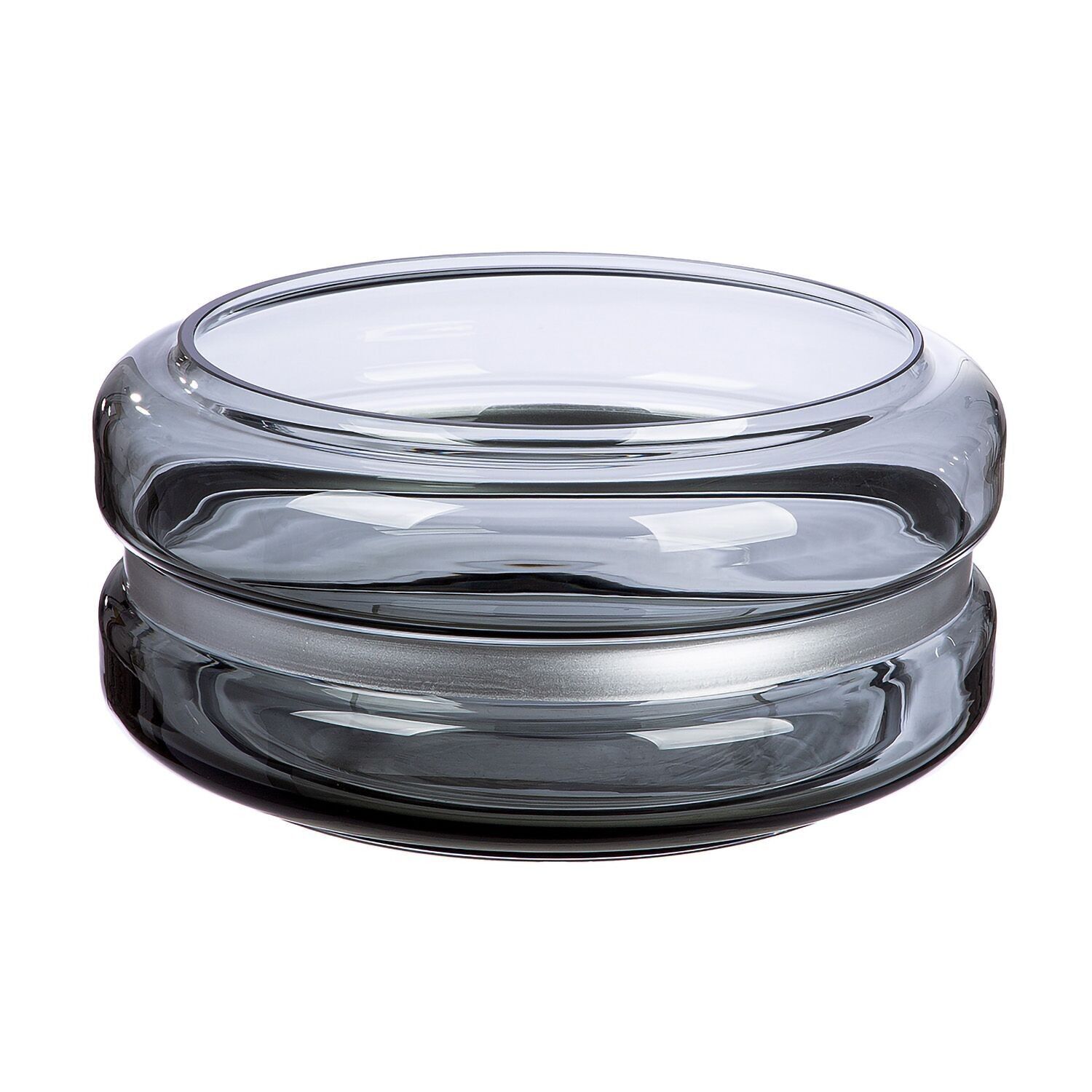 Vaso rotondo Opti, grigio H.15,5 centimetri