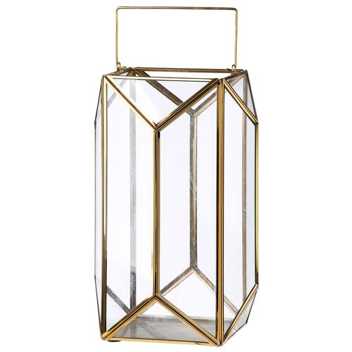 Windlicht Cozy, goldfarben H.29 cm