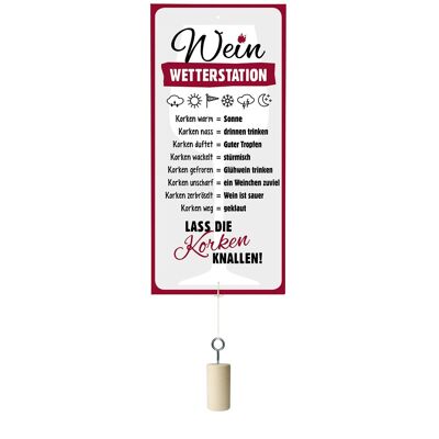Estación meteorológica (cartel) vino rectangular, H.30 centimetros
