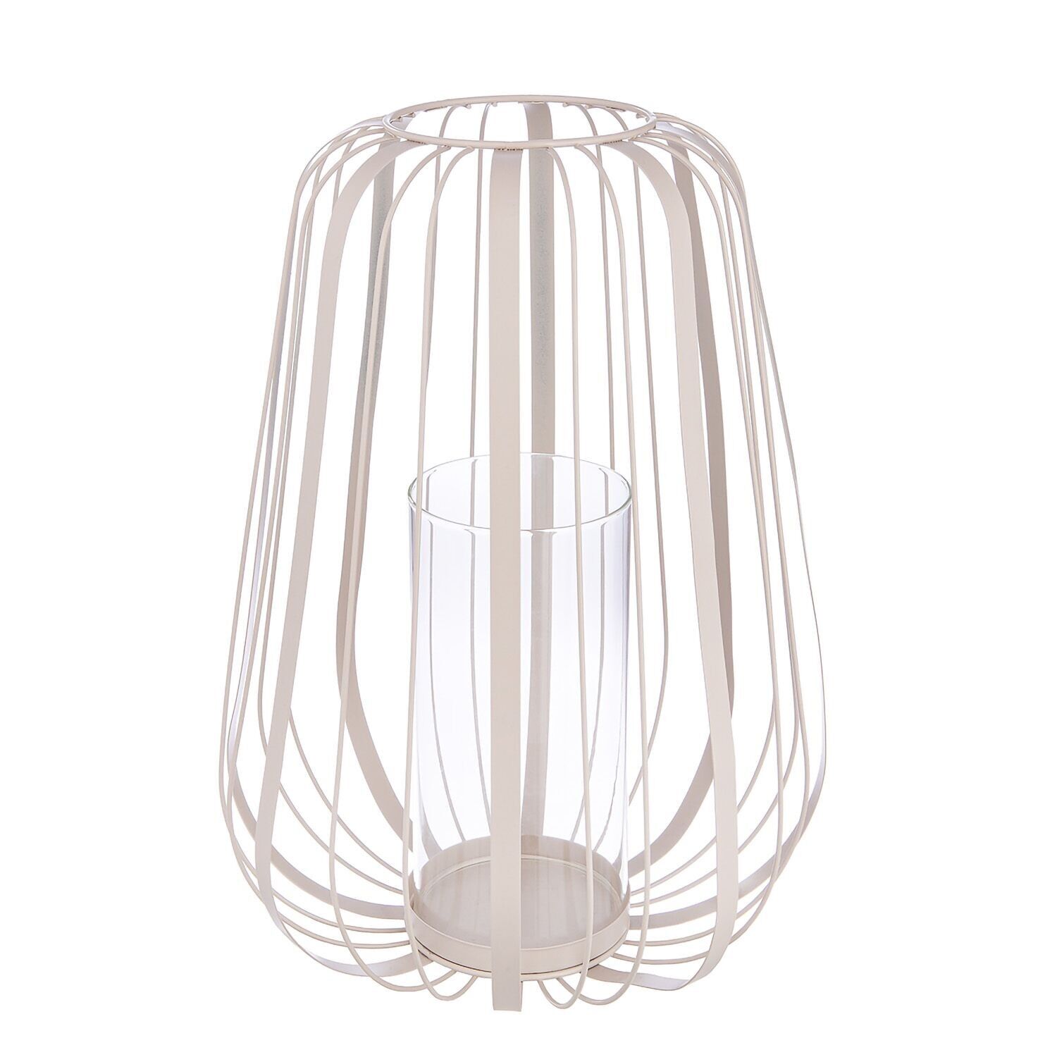 Lanterna Rimini, beige H.35 cm