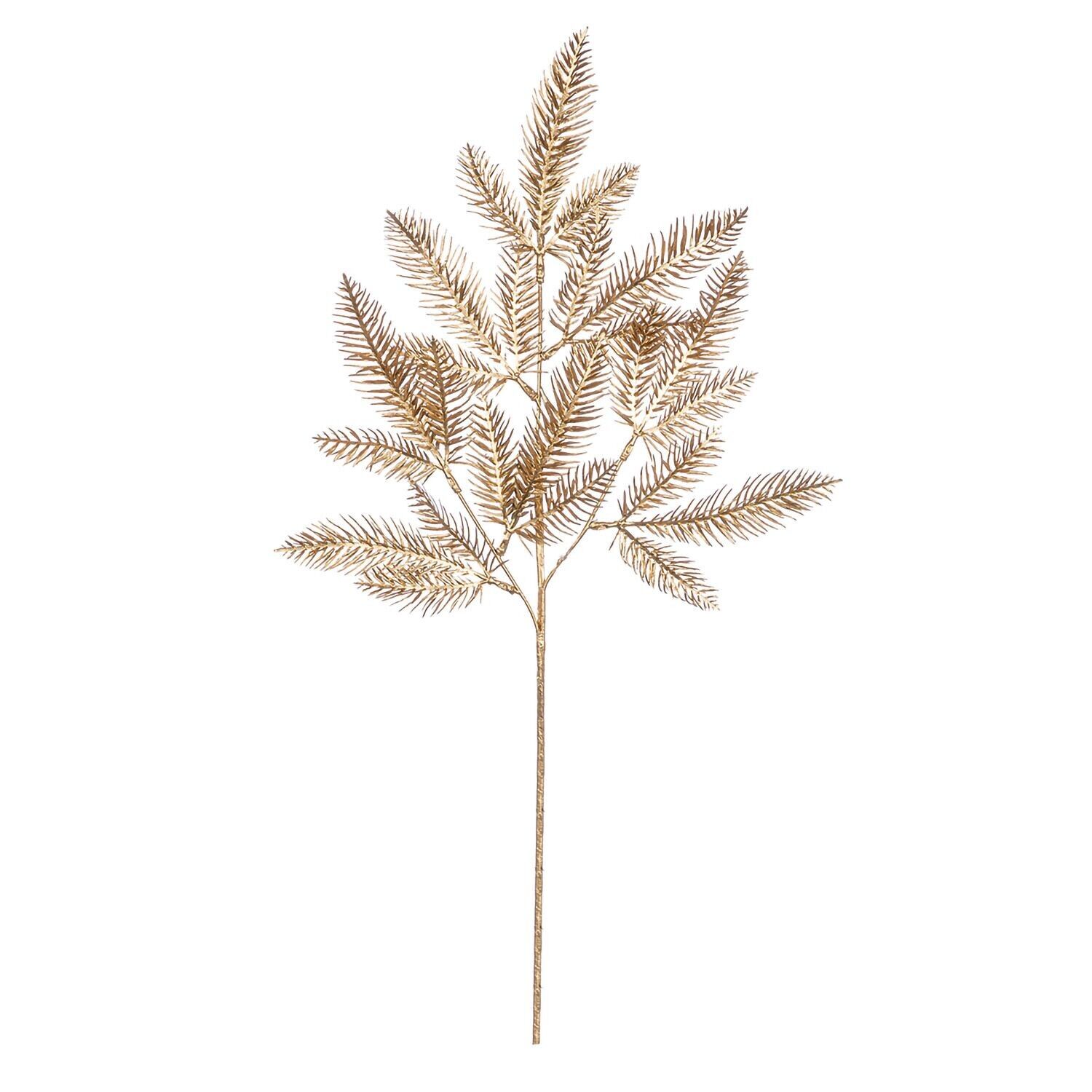 Fir branch, gold coloured H. 60 cm
