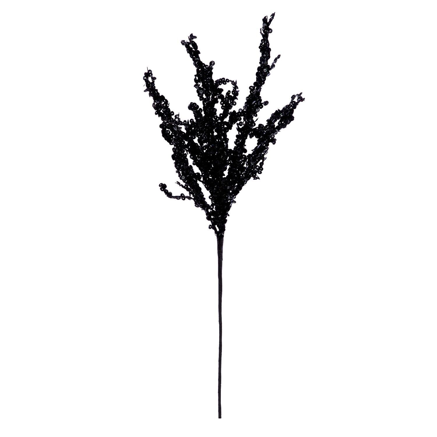 Zweig "Sparkle", schwarz H.60 cm