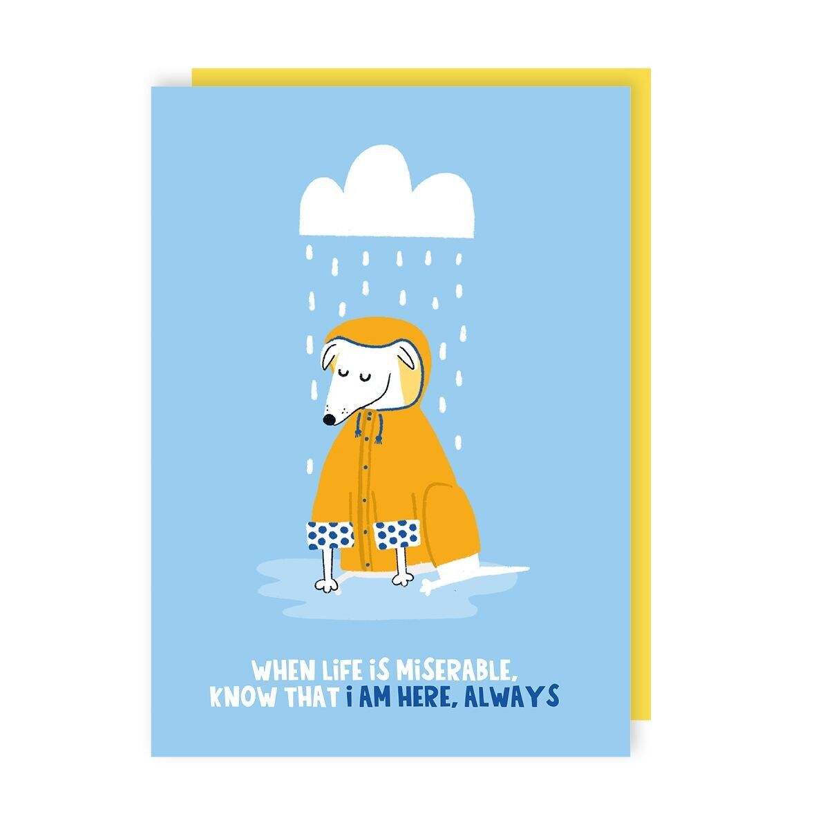 Io sono qui, il cane pensa sempre a te, confezione da 6 carte