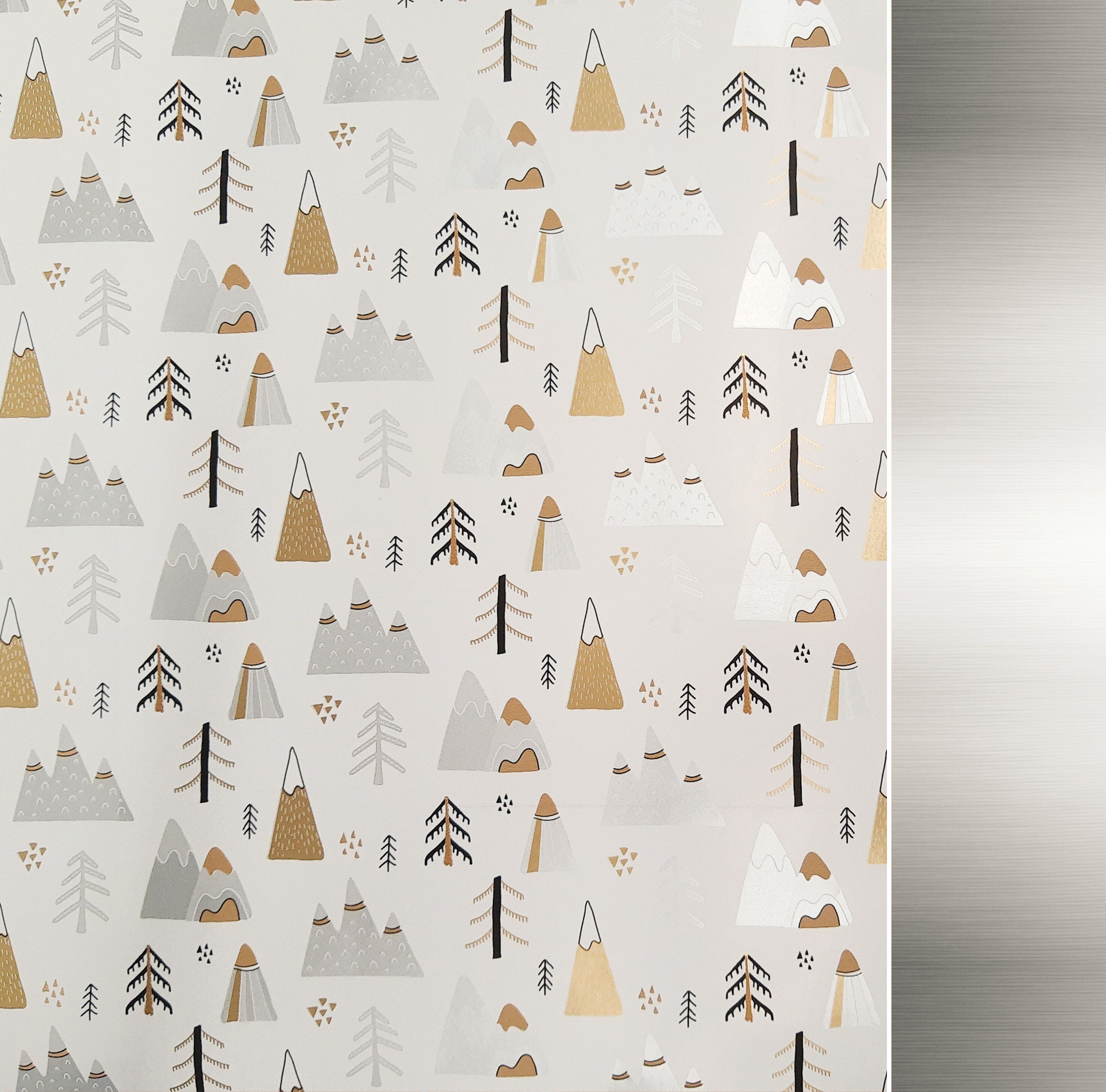 Geschenkpapier Laufl:150m, silberfarben; weiß, B.50cm