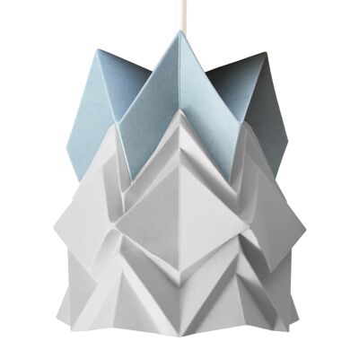 Kleine zweifarbige Origami Pendelleuchte - L - Silber