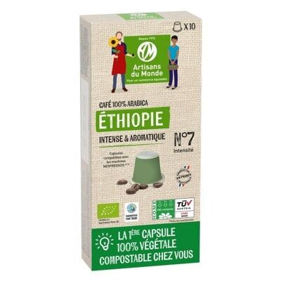 Cápsula de café compostable de Etiopía x 10