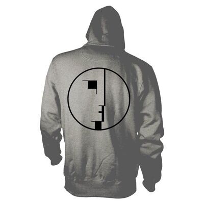 Sudadera con capucha Bauhaus con logotipo (gris)