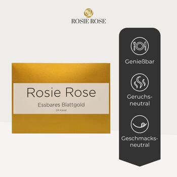 Feuille d'or rose Rosie 3
