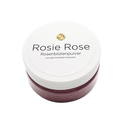 Rosenblütenpulver aus getrockneten Damaszena Rosenblüten - 30g - Ideal zum veredeln, verfeinern und aromatisieren von Kuchen, Torten oder Speisen | ROSIE ROSE
