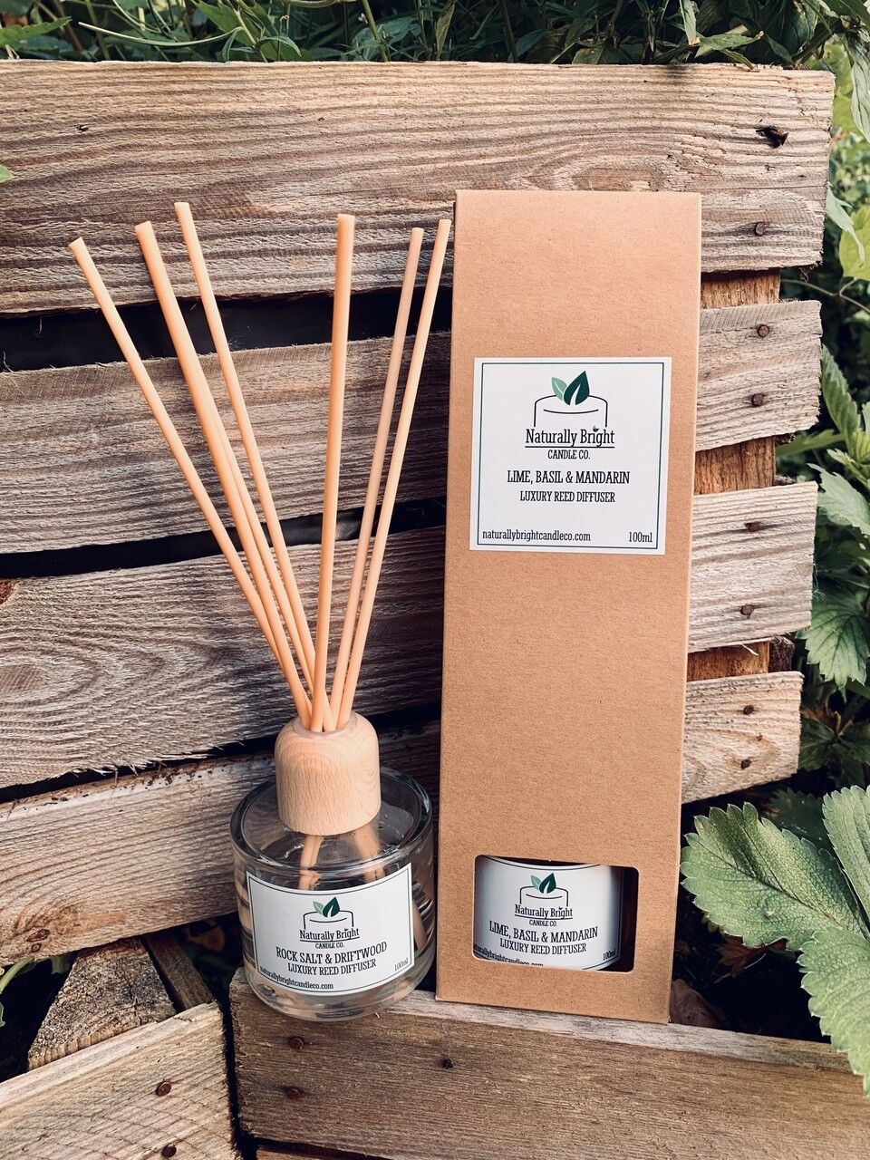 Diffusore a bastoncini di lusso - Vegan friendly, senza parabeni e crudeltà al lime, basilico e mandarino