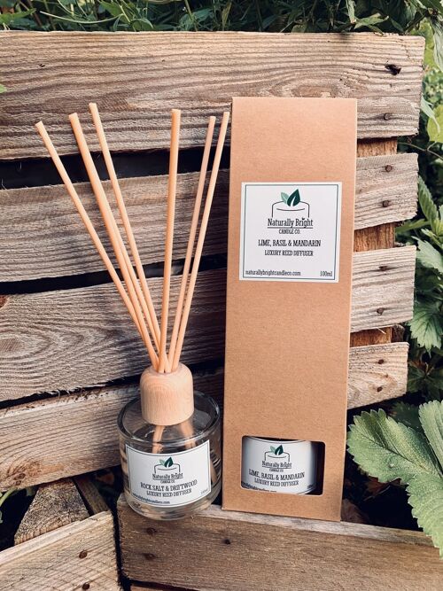 Luxury Reed Diffuser - Vegan Friendly, Paraben & Cruelty Free Meadow Lily & Cotton Musk