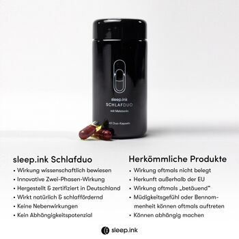 duo sommeil sleep.ink avec mélatonine | 40 gélules 6