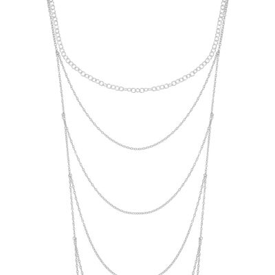 CU draped neck silver