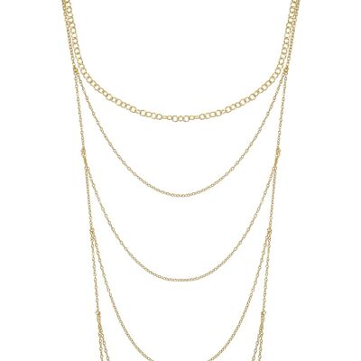 CU draped neck gold