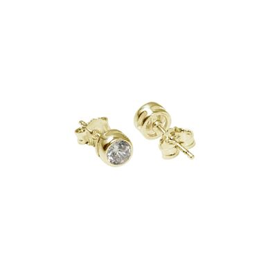 Cubic small ear gold