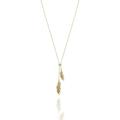 Feather / Leaf double neck gold