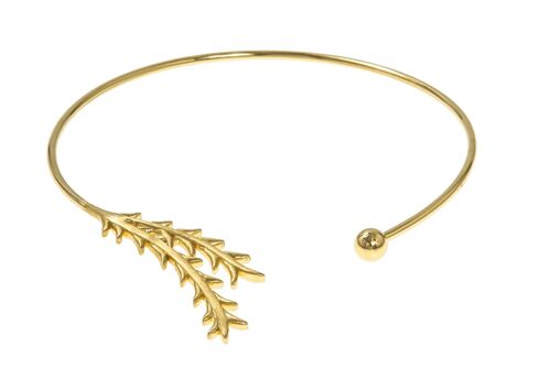 Tree twig bangle neck gold