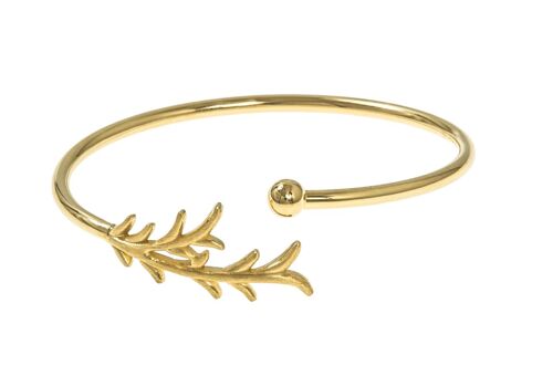 Tree twig bangle brace gold