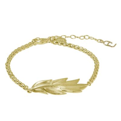 Feather/Leaf chain brace gold