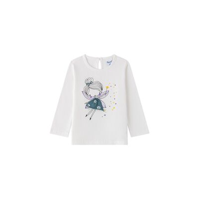 T-shirt a maniche lunghe da neonata