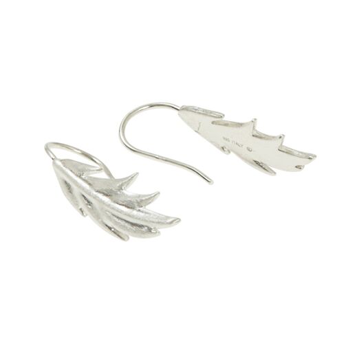 Feather/Leaf short ear silver