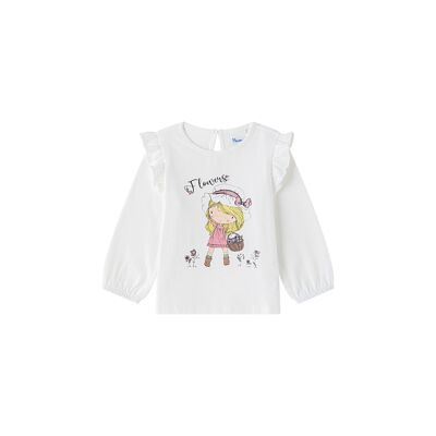 T-shirt a maniche lunghe da neonata