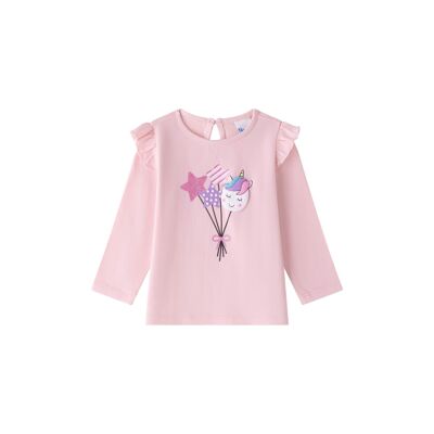 T-shirt a maniche lunghe da neonata