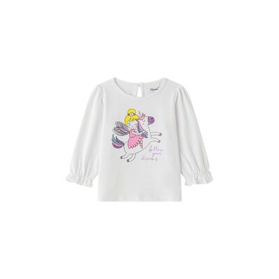 T-shirt a maniche lunghe da neonata