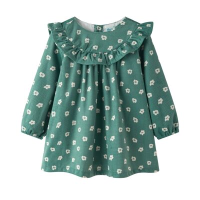 Vestido De Tejido Manga Larga De Bebé Niña