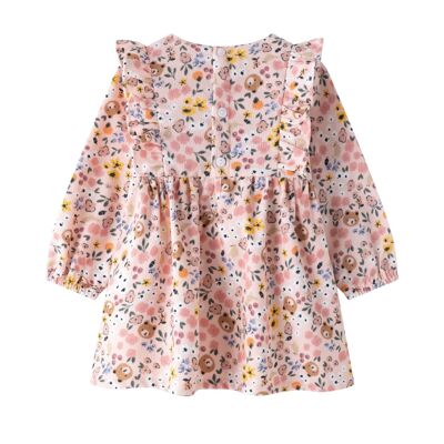 Vestido De Tejido Manga Larga De Bebé Niña