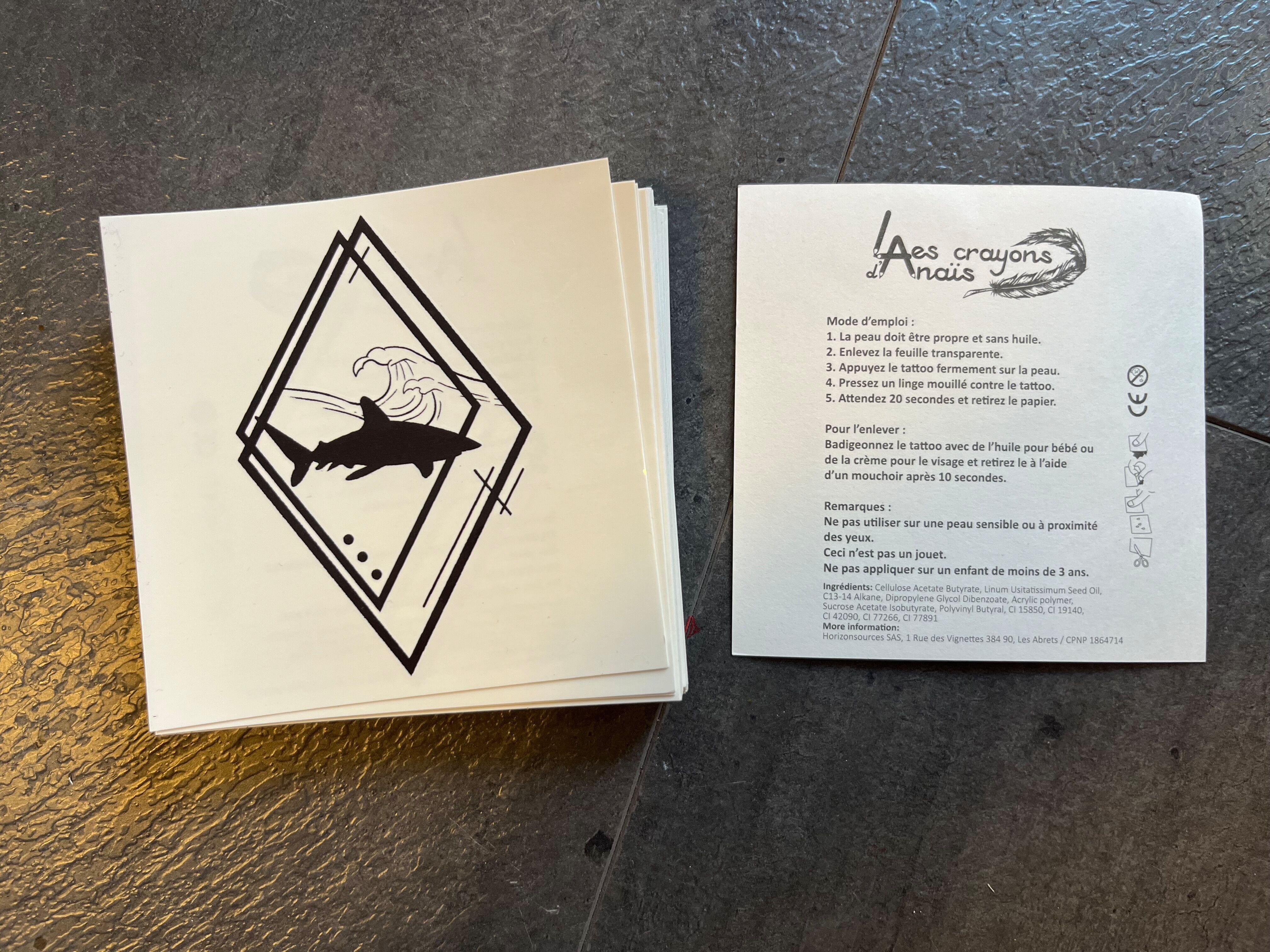 Temporäre Tattoo-Kreation: Hai