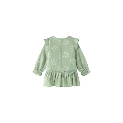 Vestido De Tejido Manga Larga De Bebé Niña