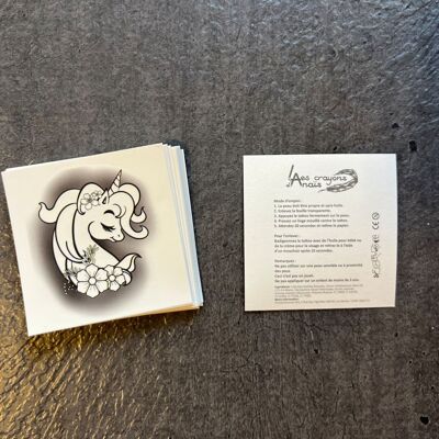 Temporary tattoo creation: unicorn
