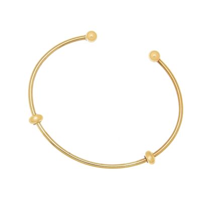 Bracciale rigido con lettere oro