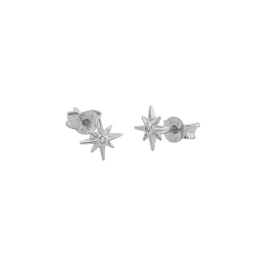 One star small ear silver