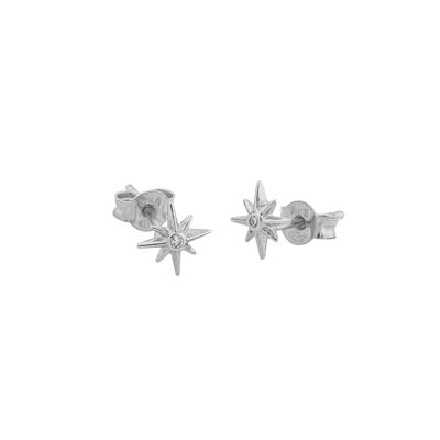 One star small ear silver