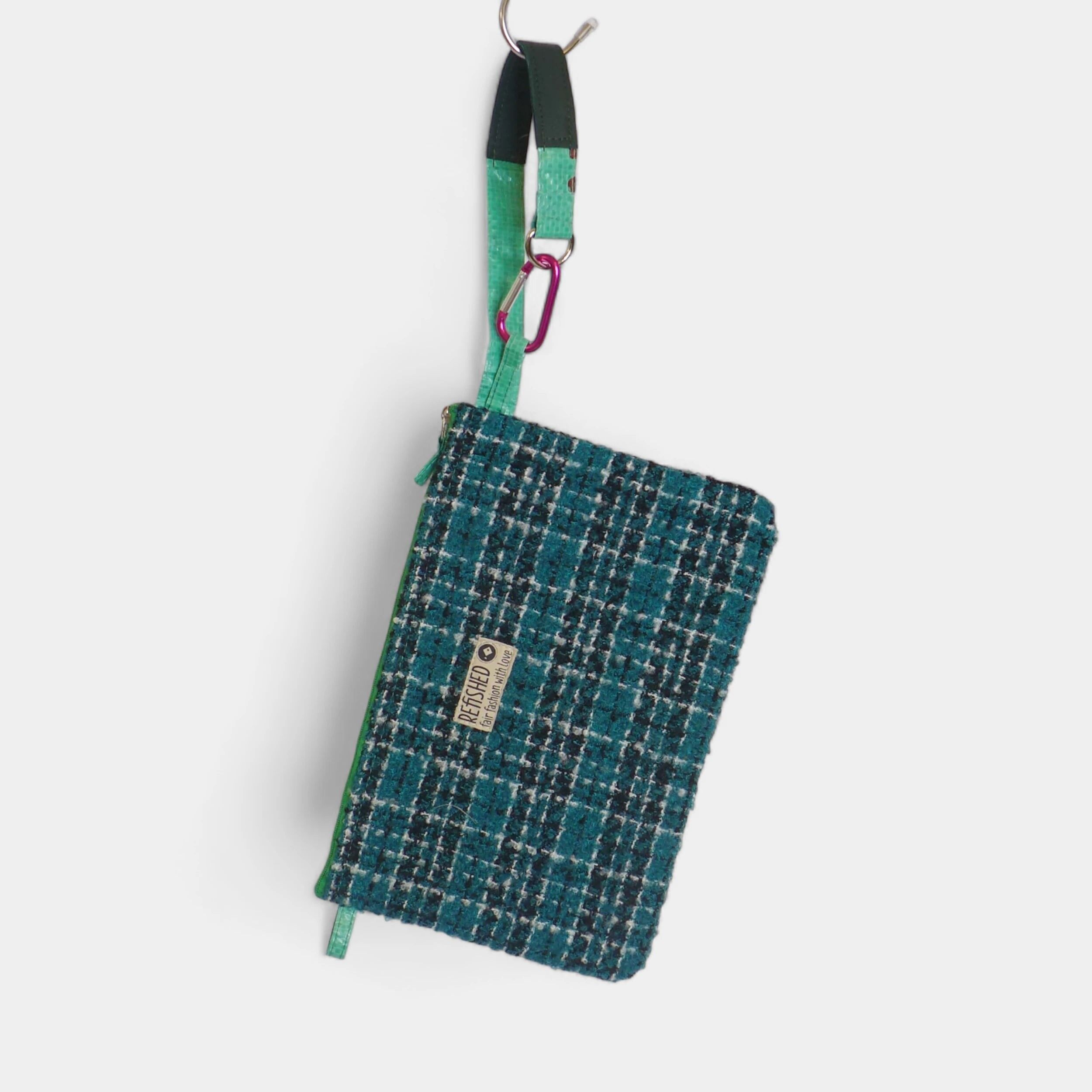 TWEED BAG-IN-BAG | Borsa in verde petrolio