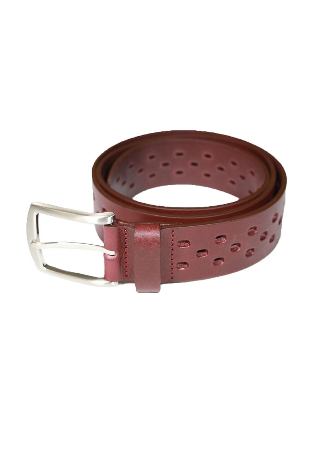 Set regalo cintura in pelle bordeaux OMER