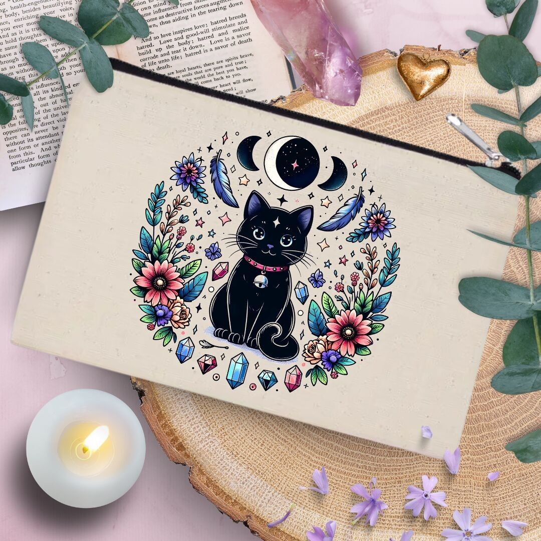 Astuccio in cotone 20X12cm Il Gatto Incantato