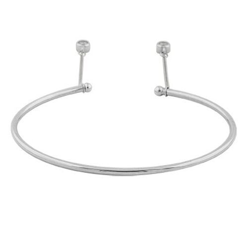 Brilliant bangle brace double silver