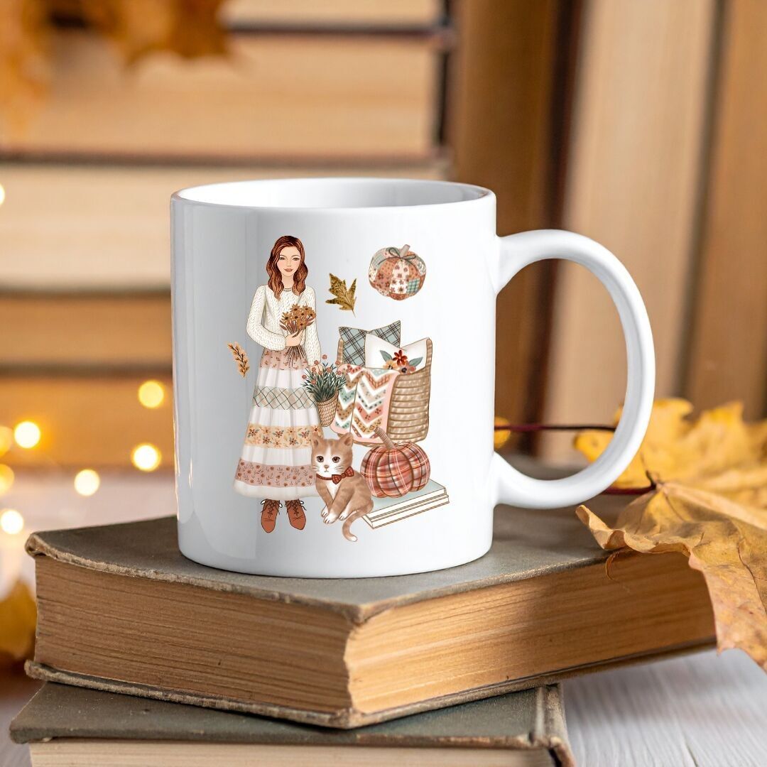 Tazza autunnale in ceramica "Cozy Cottage"