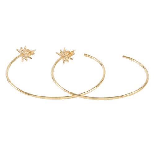 One hoop ear gold