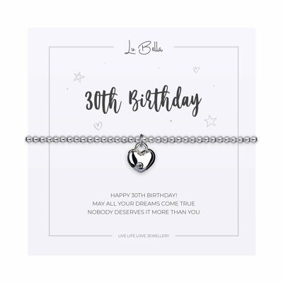 Pulsera de la amistad con sentimientos por el 30.° cumpleaños