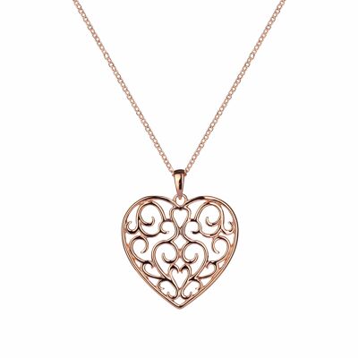 With Love - Coeur en filigrane - Pendentif