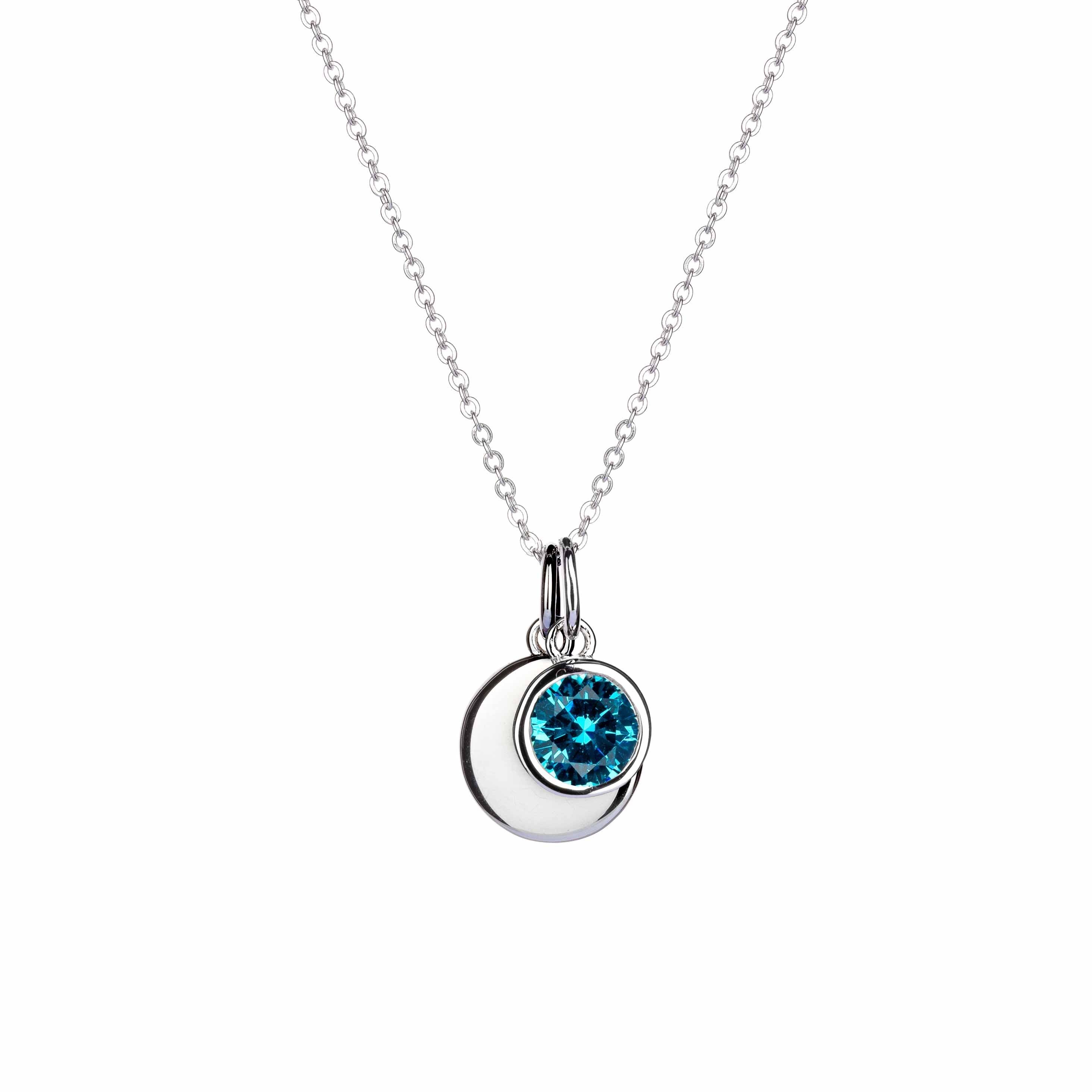 Pendente Birthstone di Marzo - Acquamarina