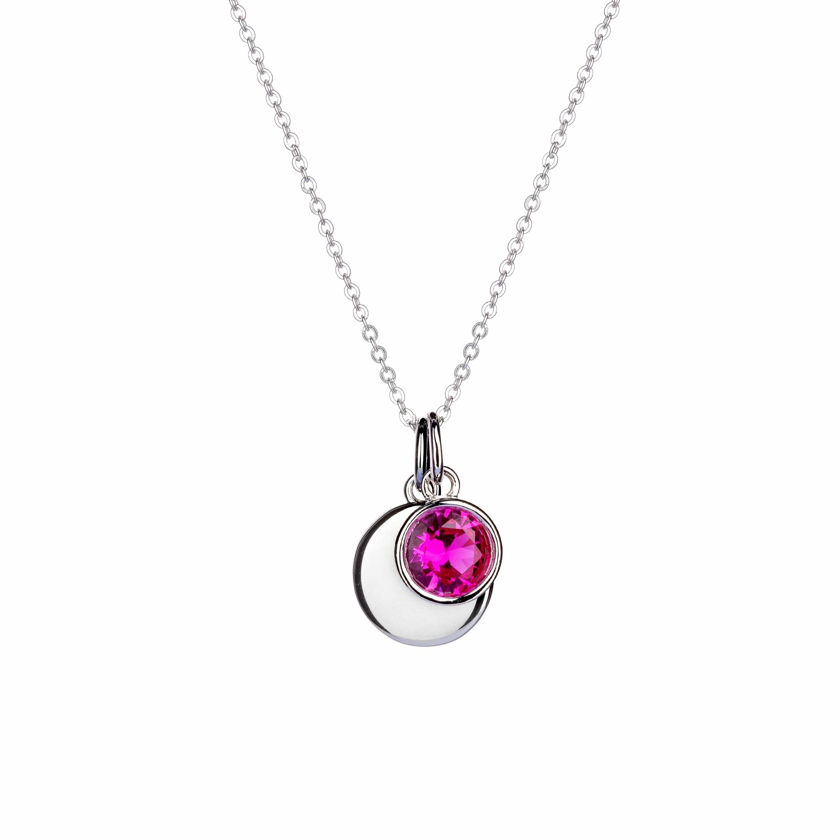 Ciondolo Birthstone di Ottobre - Tormalina Rosa